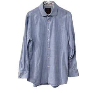 Tattersall of London Men's Shirt, Size 16 100% Heavy Cotton Button Up #N1404